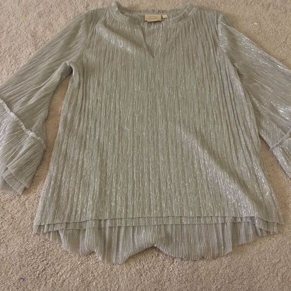 Anthropologie Aimee Metallic Top by Vanessa Virginia - Picture 6 of 8